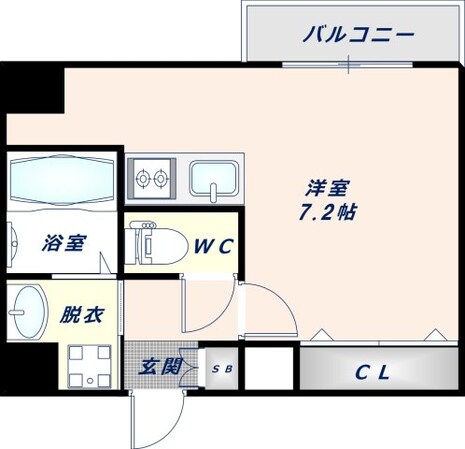 長田駅 徒歩9分 7階の物件間取画像